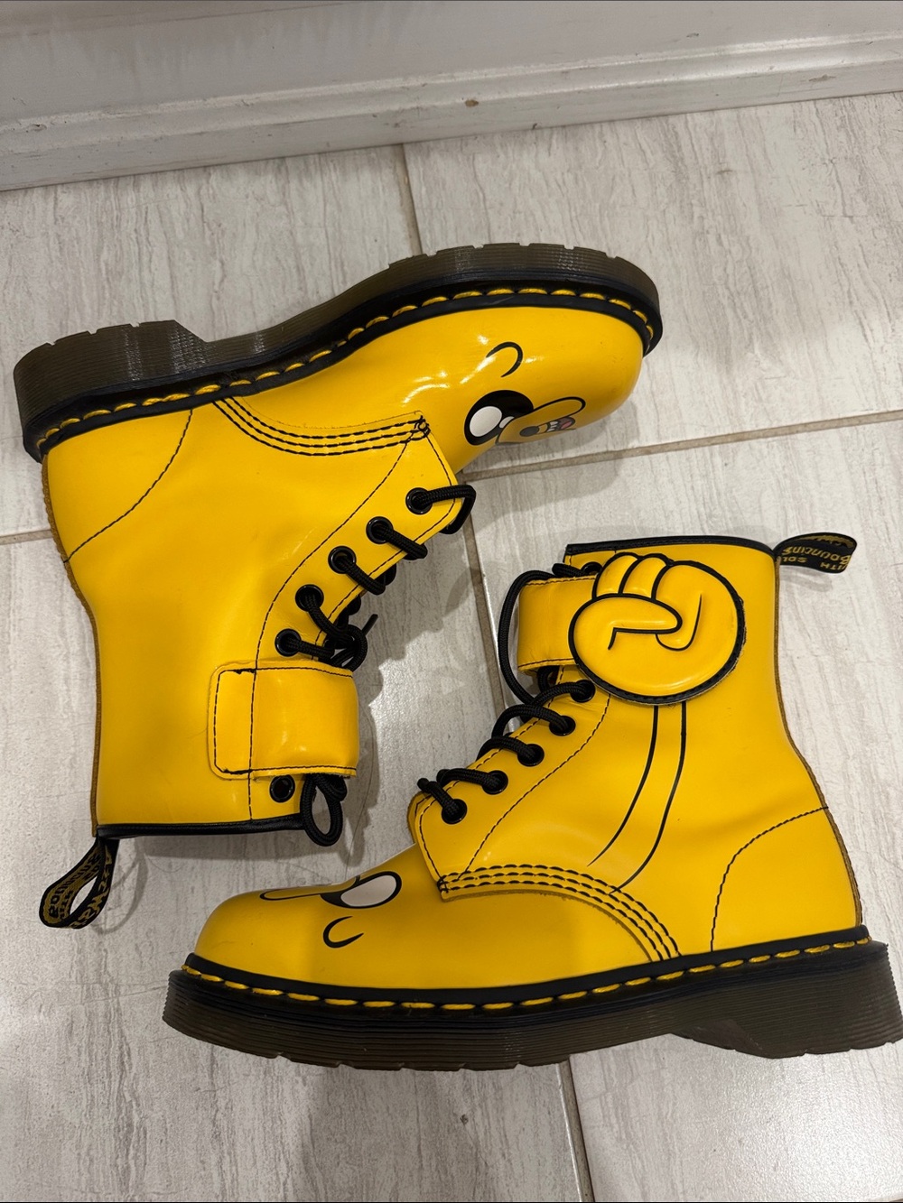Dr. Martens Lace Up Boots Jake The Dog Collab - Picture 5 of 10